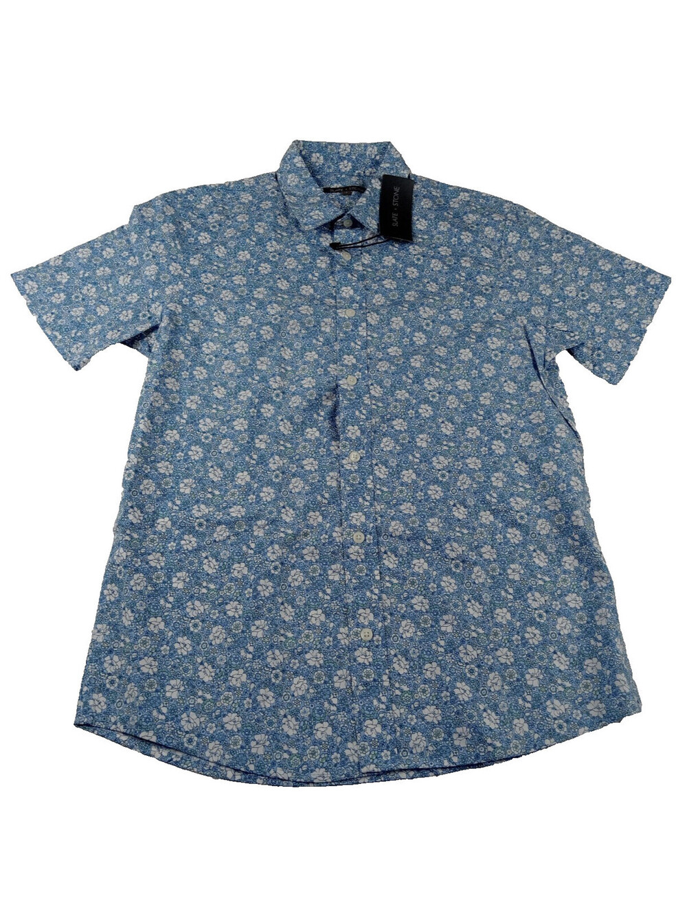Slate & Stone Shirt Mens Small Blue White Ditsy Floral Button Down Casual S New